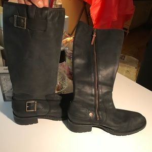 Women’s leather tall Timberland boots.